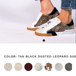 Zina Wide Sneakers White Black Leather